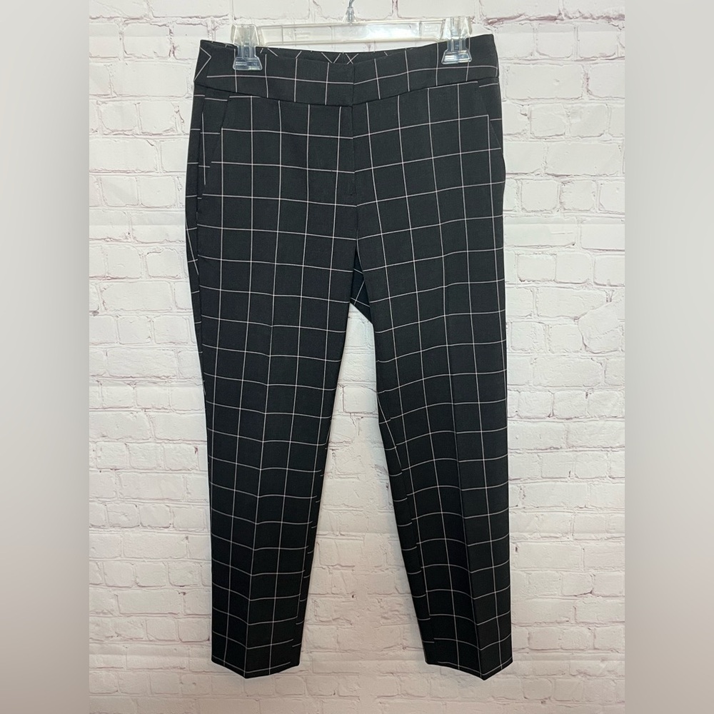 LOFT Julie Windowpane Patterned Pants - image 1